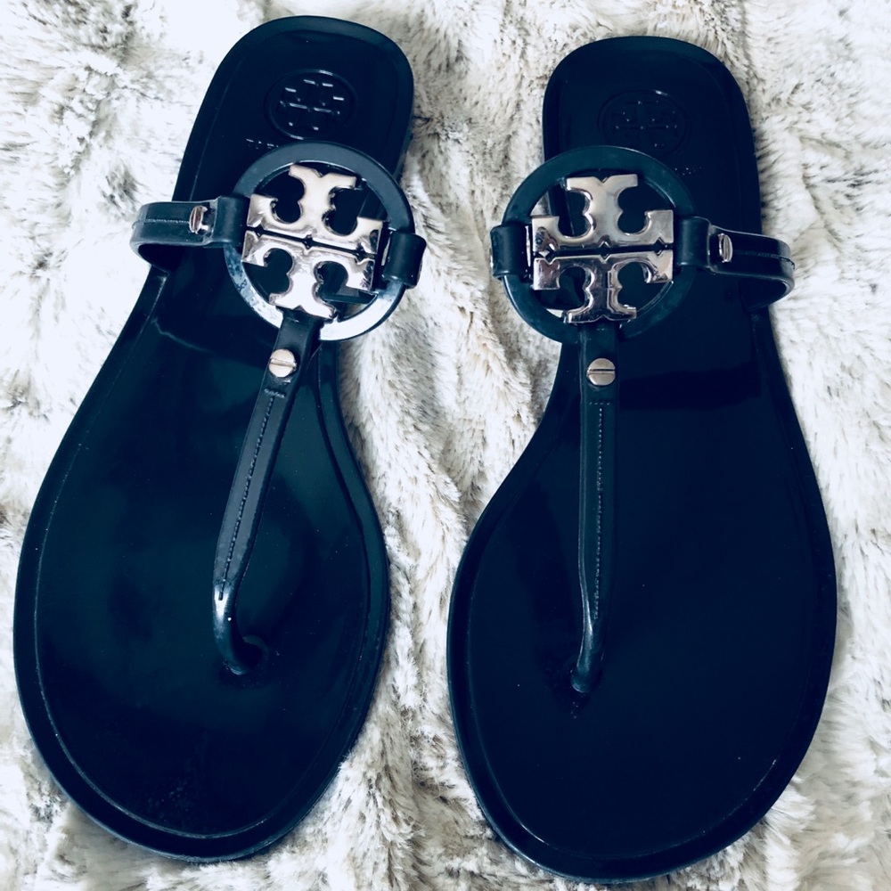 Tory Burch navy jelly Miller sandal
